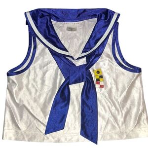 American Girl Blue and White Top